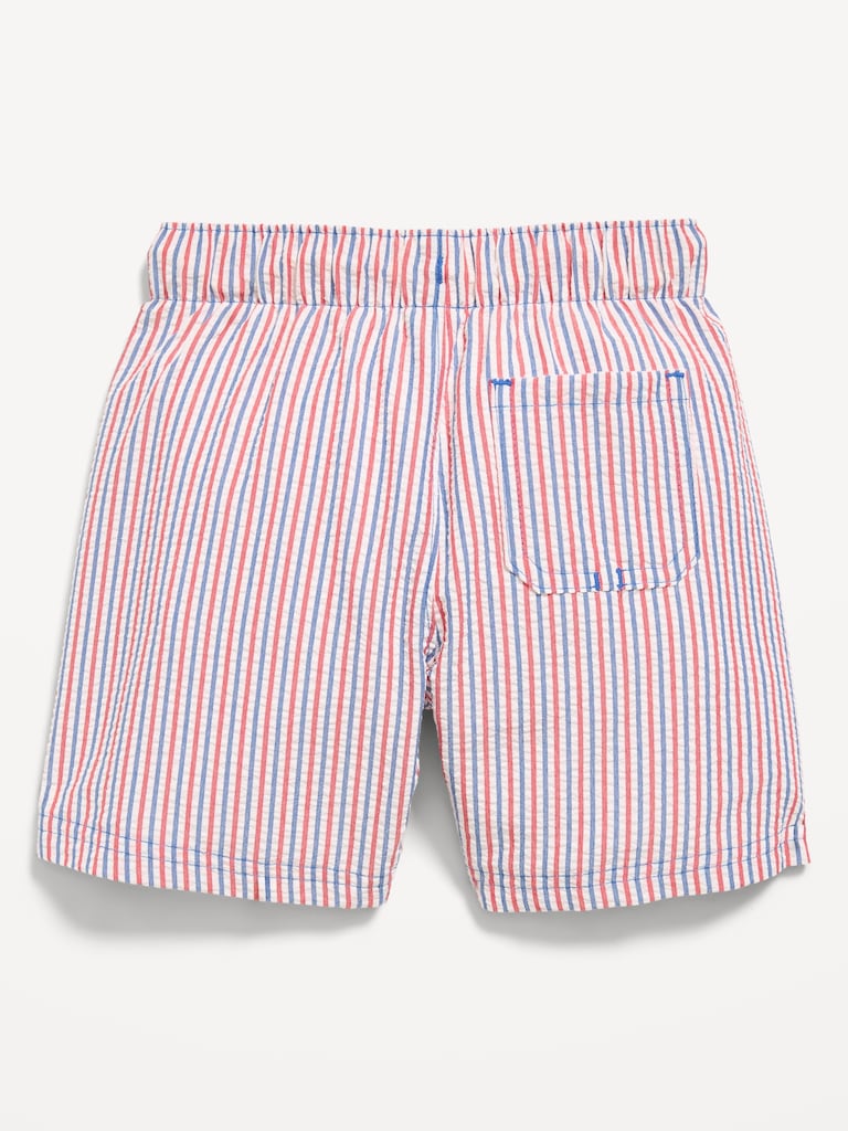 Printed Textured Swim Trunks for Toddler Boys