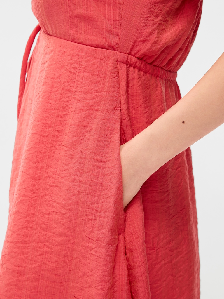 Flutter-Sleeve Fit & Flare Mini Dress