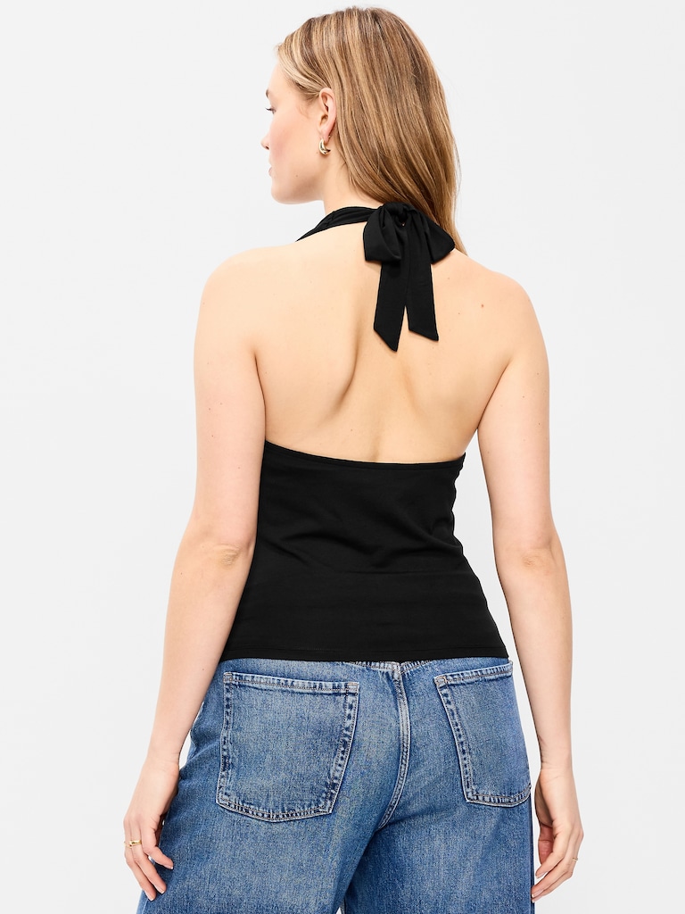 Cowl-Neck Halter Top