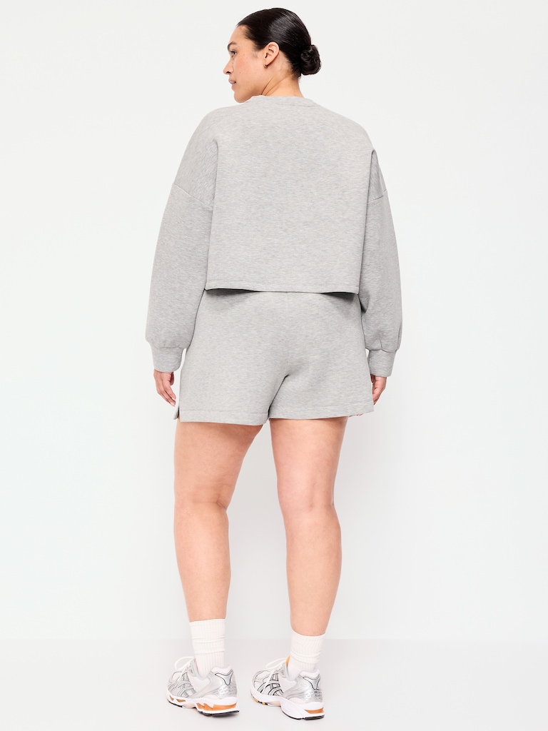 High-Waisted Bounce Fleece Shorts -- 5-inch inseam