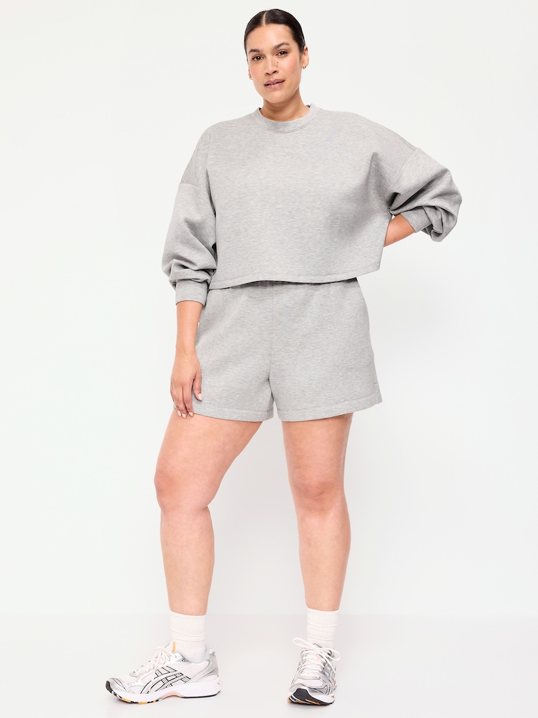 High-Waisted Bounce Fleece Shorts -- 5-inch inseam