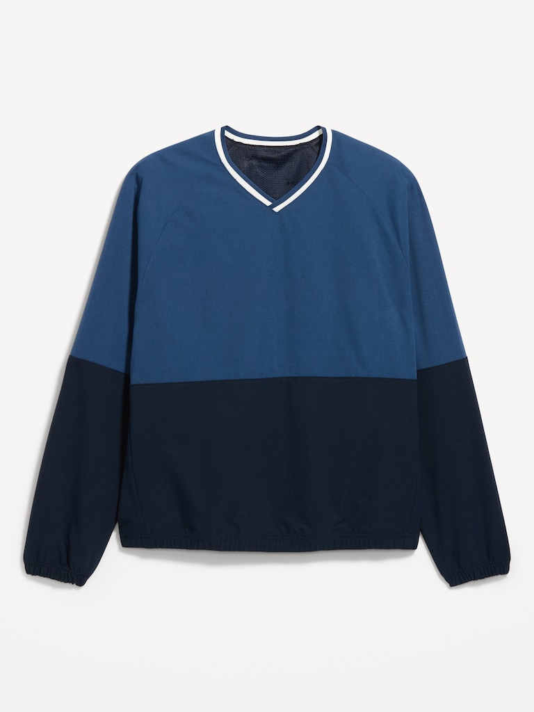 V-Neck Pullover Windbreaker
