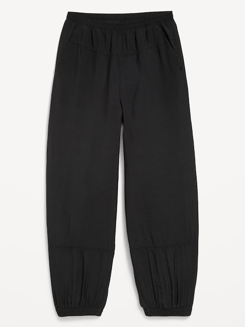 High-Waisted Crinkled Harem Pants for Girls