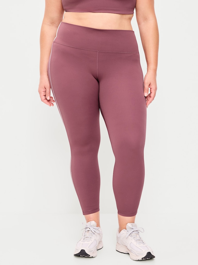 High-Waisted StudioSmooth 7/8 Side-Striped Leggings