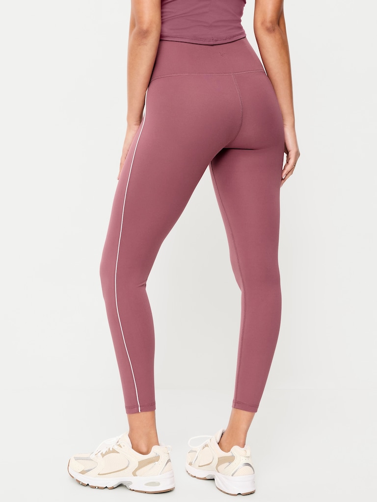 High-Waisted StudioSmooth 7/8 Side-Striped Leggings