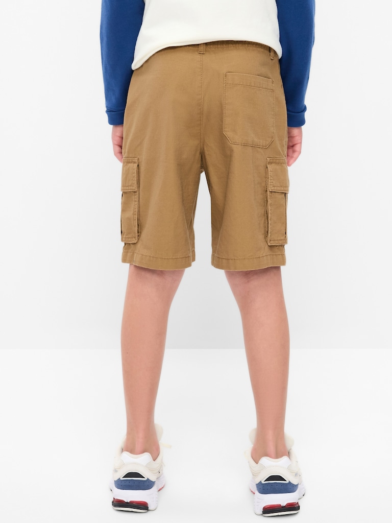 Knee Length Baggy Ripstop Cargo Shorts for Boys