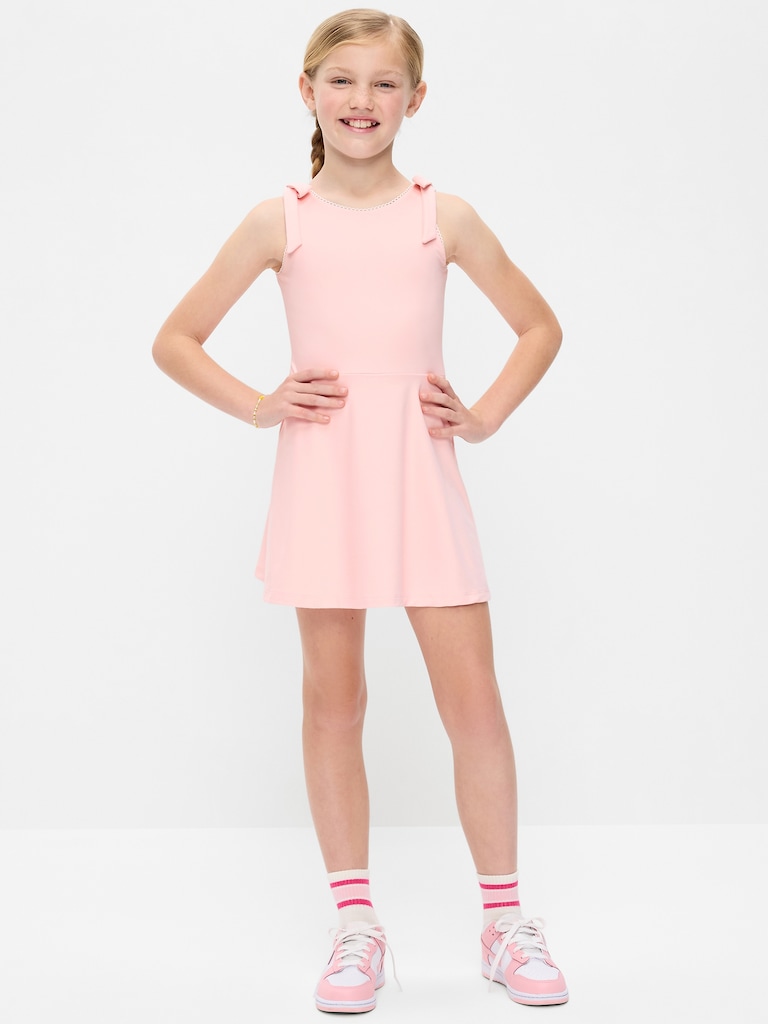 PowerSoft Sleeveless Tie-Strap Athletic Dress for Girls