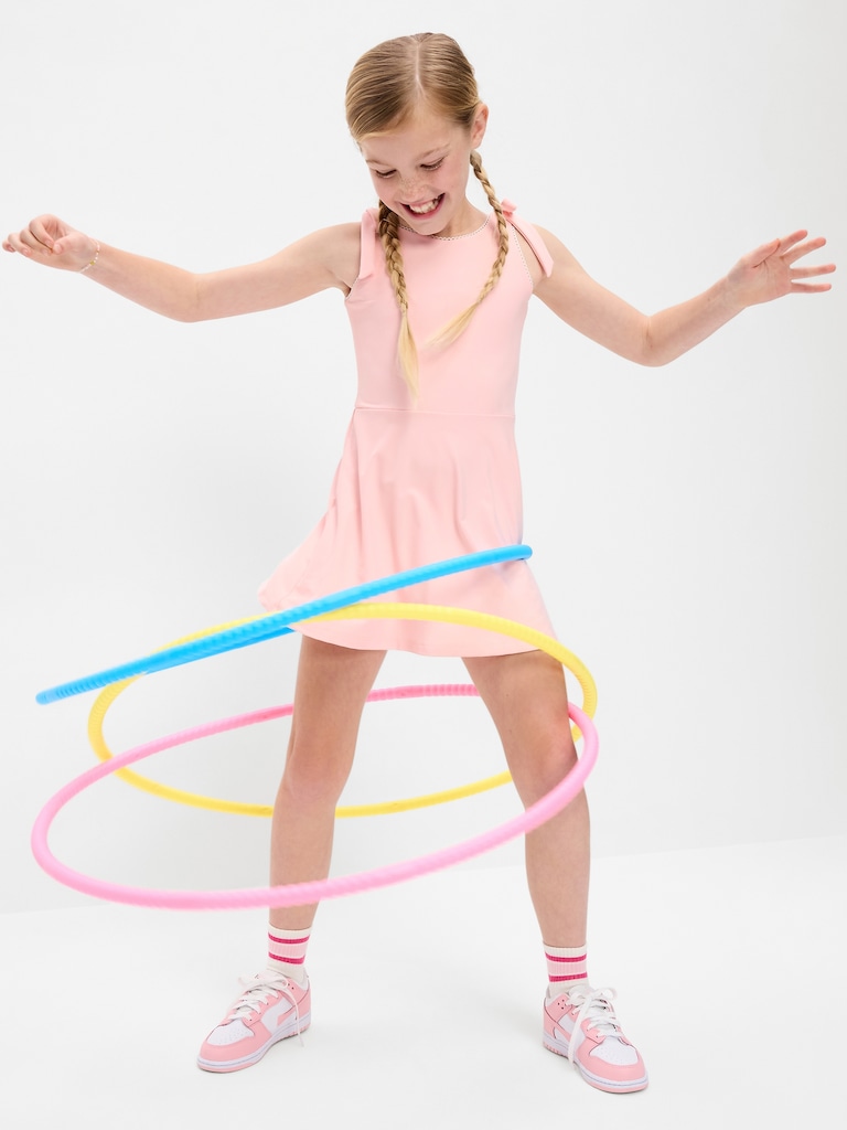 PowerSoft Sleeveless Tie-Strap Athletic Dress for Girls