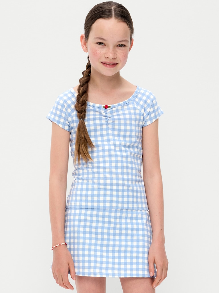 Haut ajusté à épaules dénudées pour fille