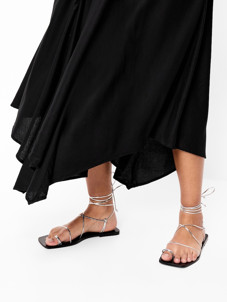 Handkerchief Hem Midi Dress