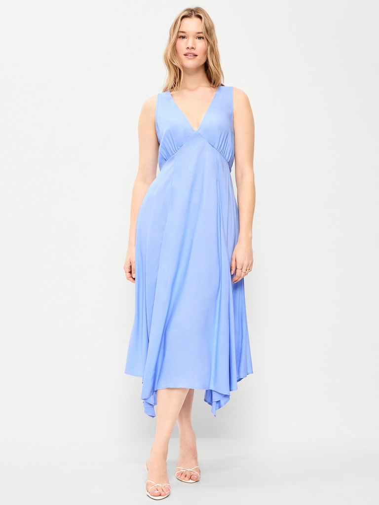 Handkerchief Hem Midi Dress