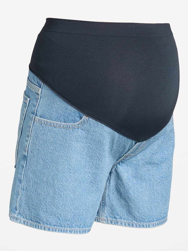 Maternity Full-Panel Baggy Short -- 5-inch inseam