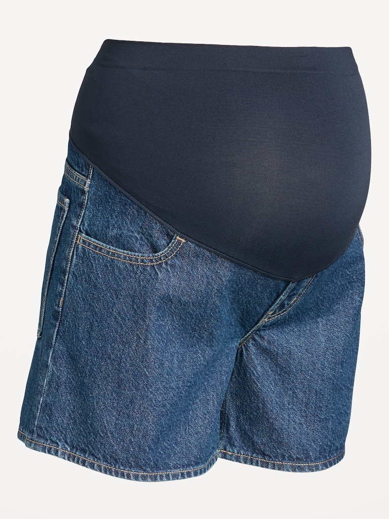 Maternity Full-Panel Baggy Short -- 5-inch inseam