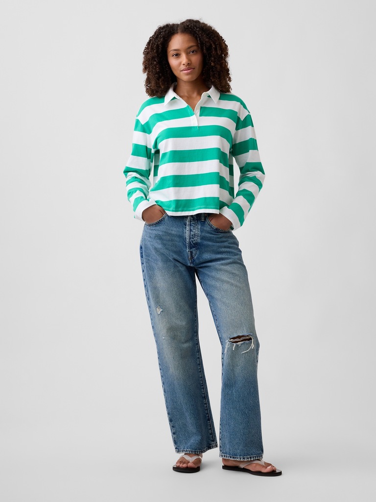 Relaxed Rugby Polo Shirt