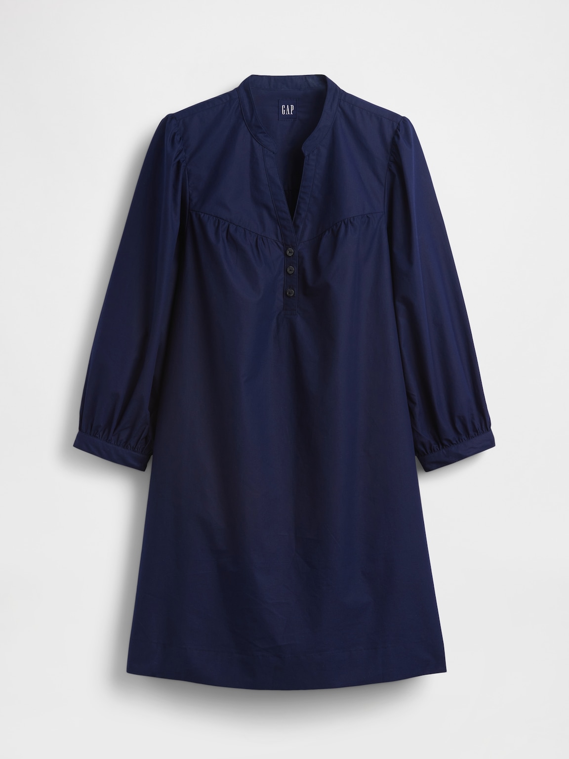 Poplin Henley Mini Dress