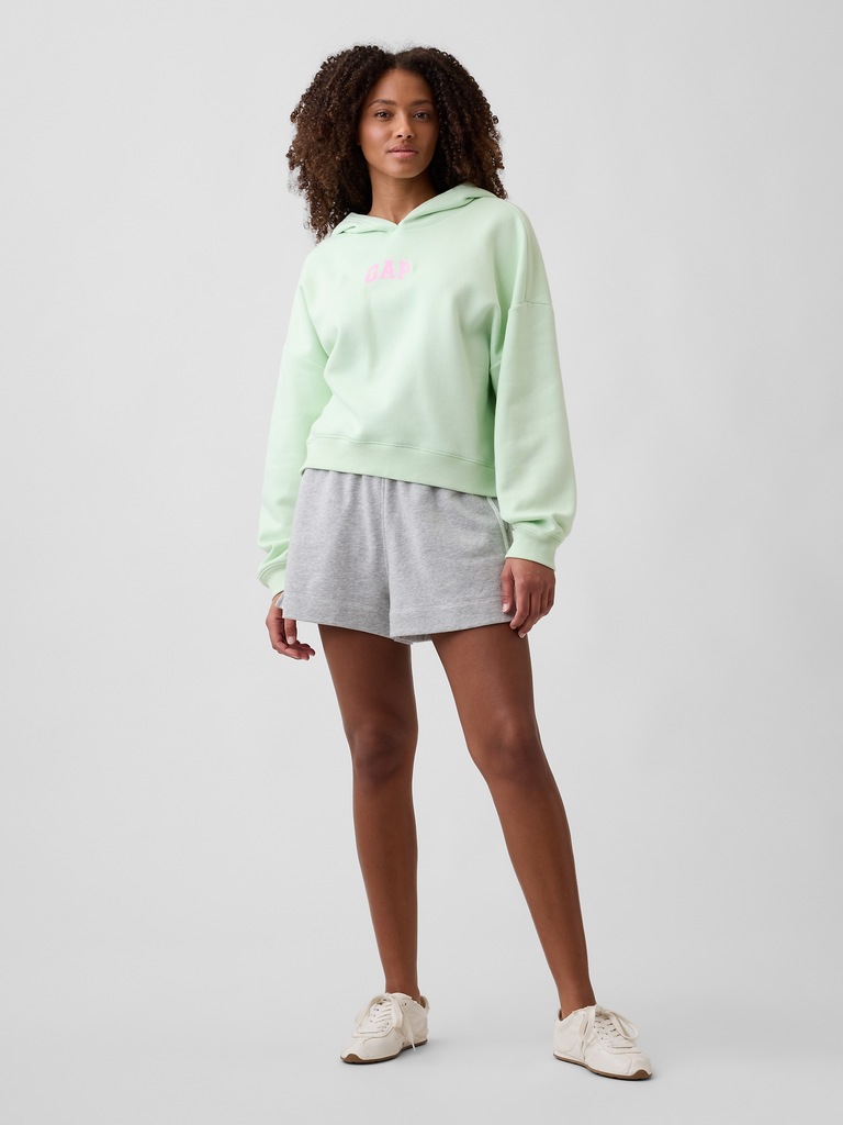 Relaxed Gap Mini-Logo Cropped Hoodie