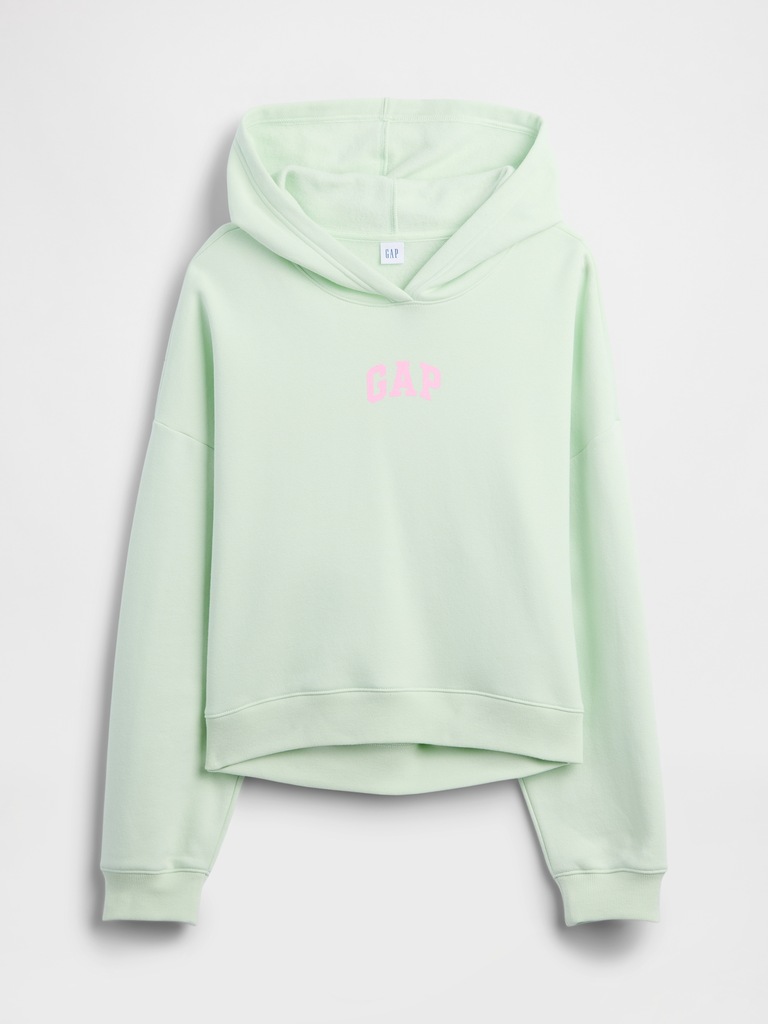 Relaxed Gap Mini-Logo Cropped Hoodie