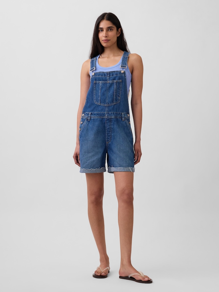 Loose Denim Shortalls