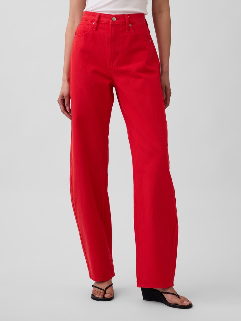 High Rise Barrel Jeans