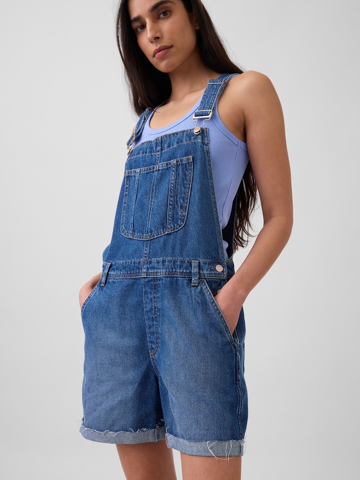Loose Denim Shortalls