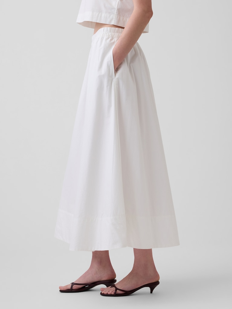 Poplin Maxi Skirt