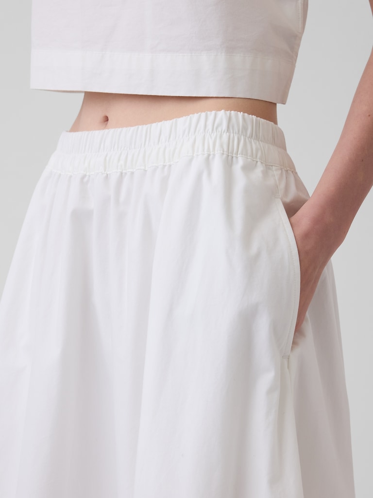 Poplin Maxi Skirt