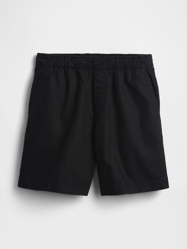 5.5" Linen-Blend Relaxed Shorts