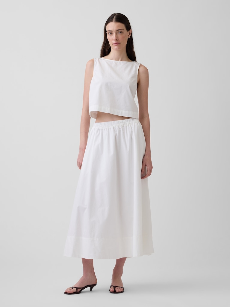 Poplin Maxi Skirt