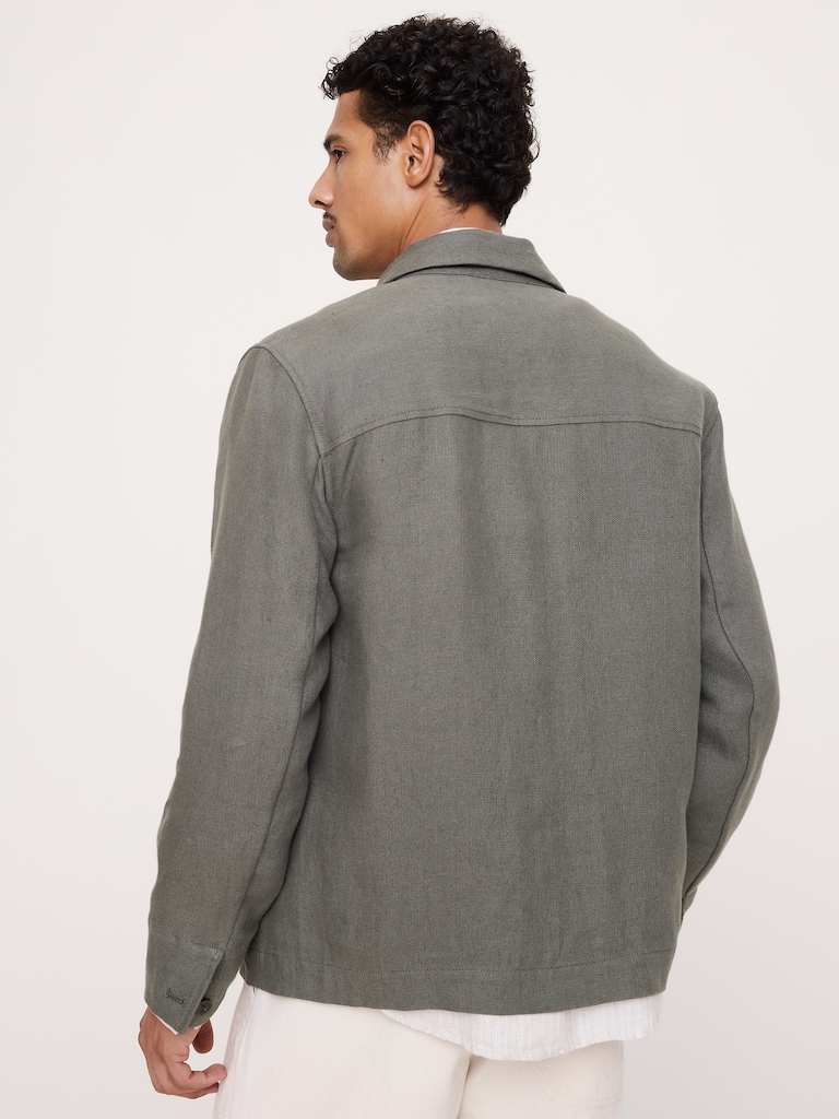 Linen Four-Pocket Shirt Jacket