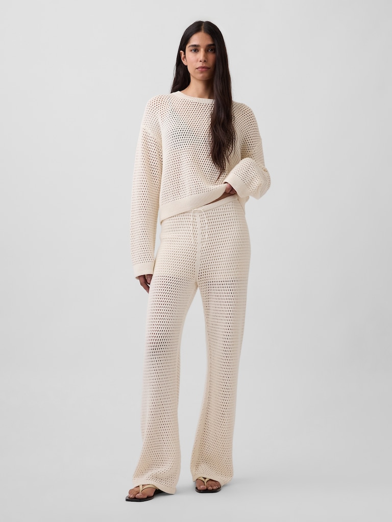 100% Cotton Crochet Sweater Pants