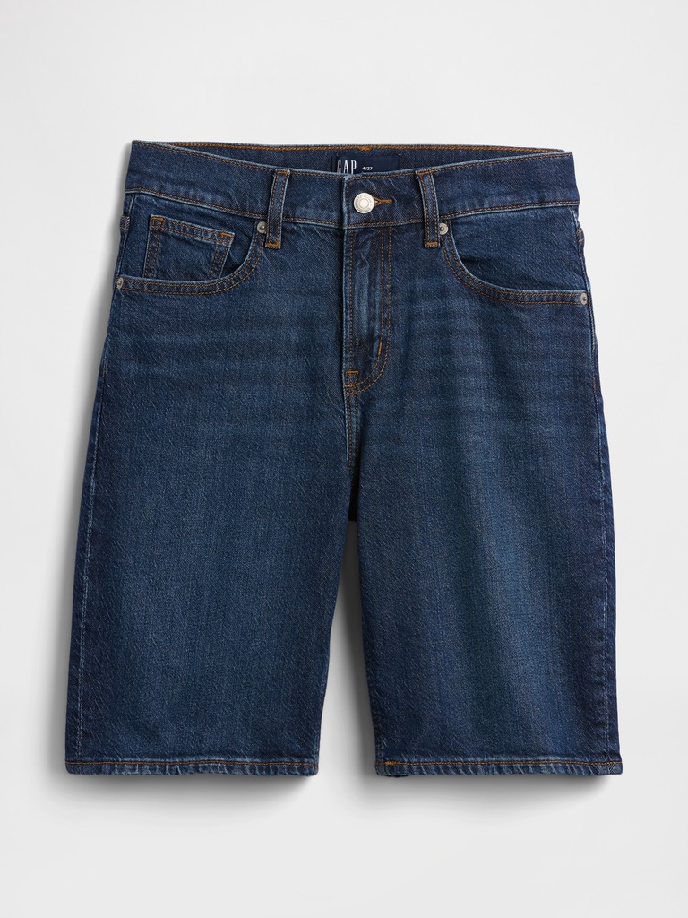 9" Mid Rise Soft Denim Bermuda Shorts