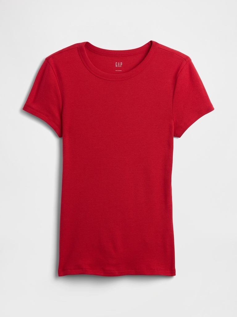 Modern Ribbed Crewneck T-Shirt