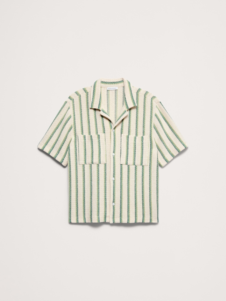 Stripe Knit Resort Shirt