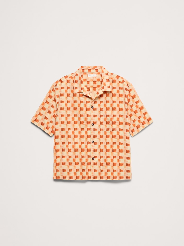 Relaxed-Fit Slub Cotton Resort Shirt
