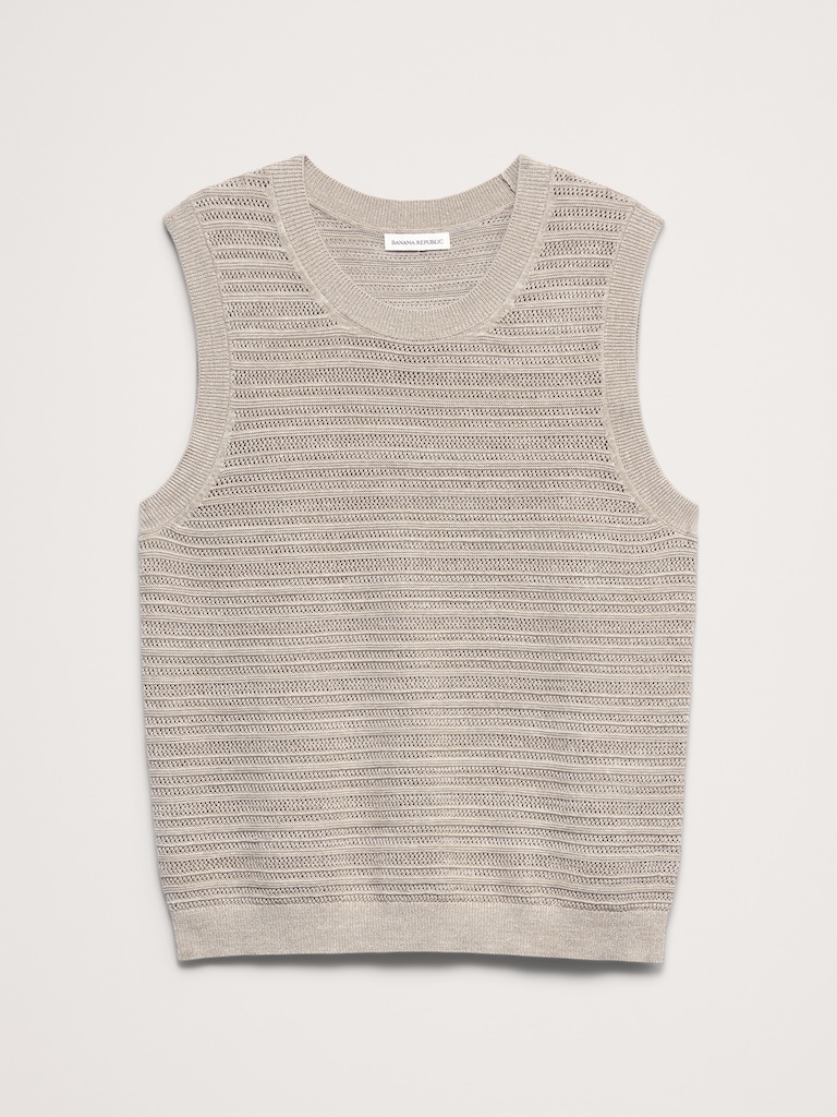 Cotton-Linen Mesh Tank