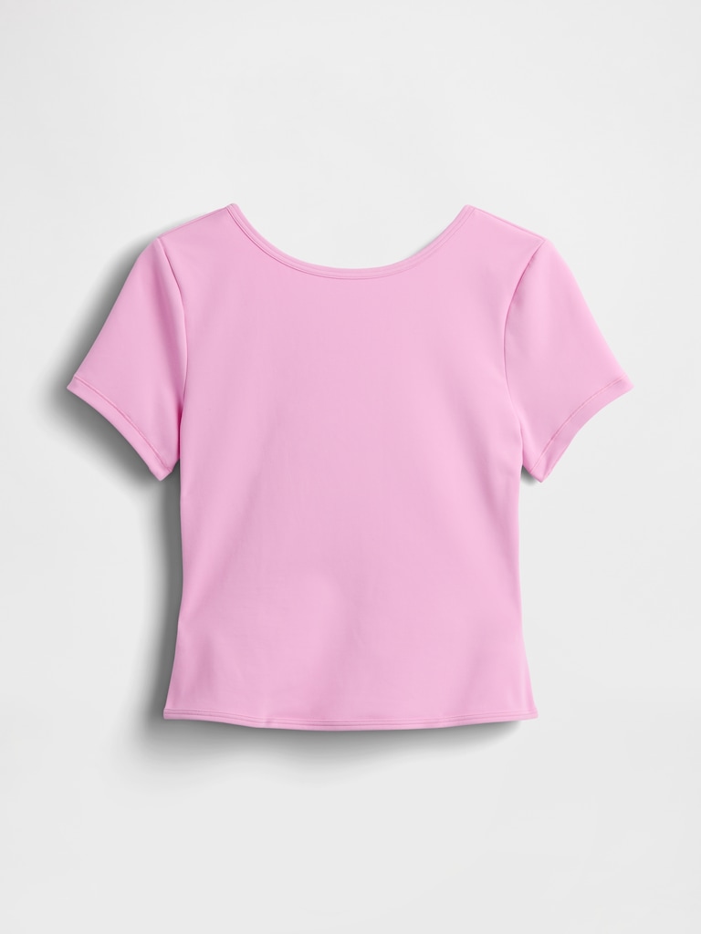 GapFit Smooth Reversible Wrap Crop Top