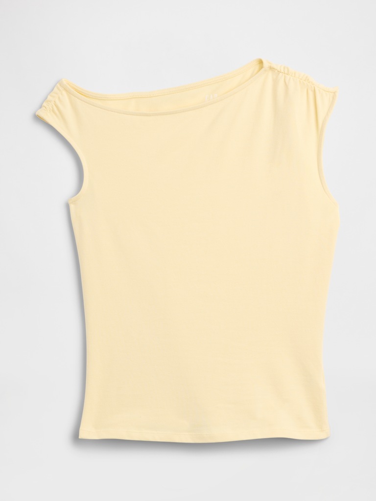 Stretch Jersey Off-Shoulder Top