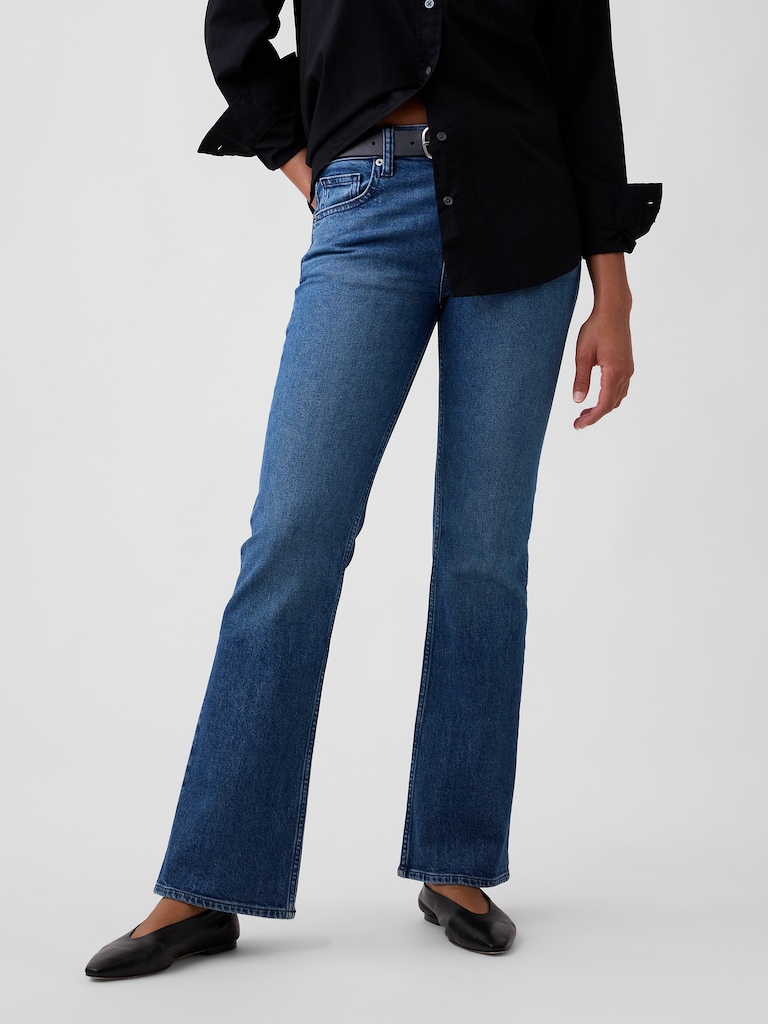 Mid Rise Baby Boot Jeans