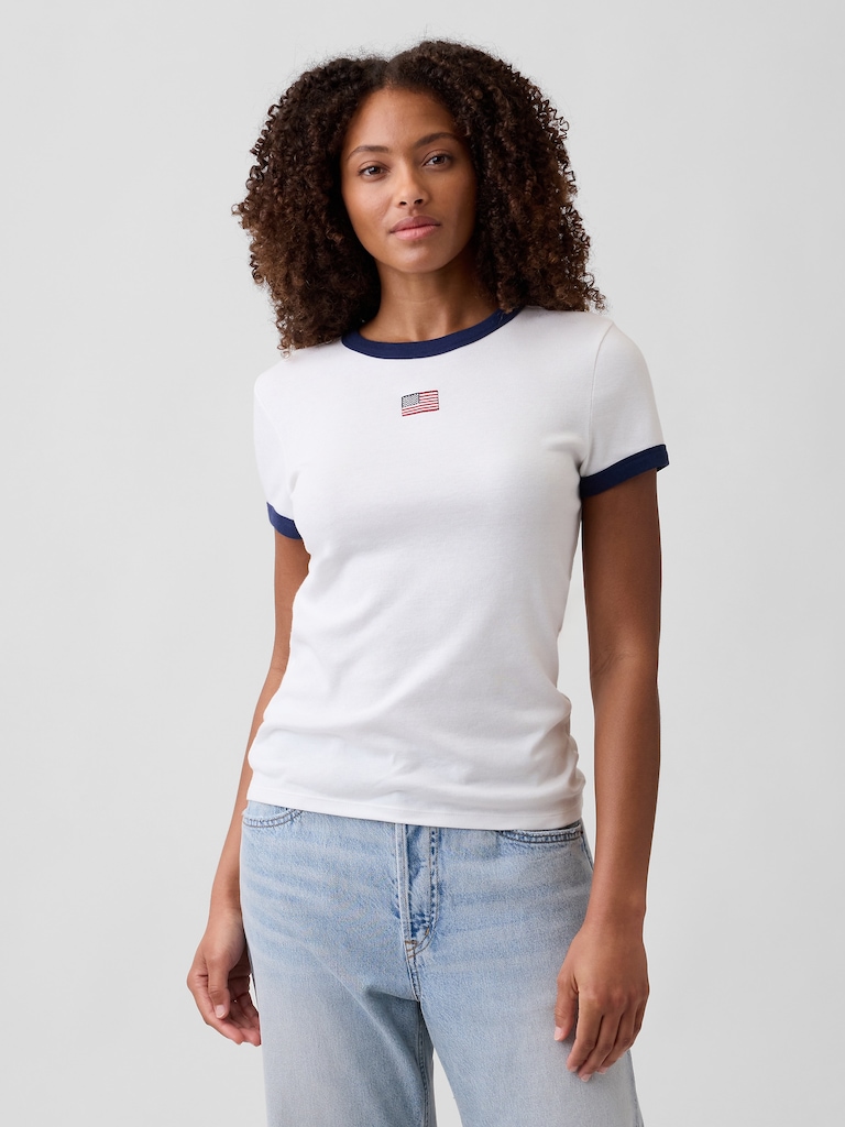 Modern Ribbed Crewneck T-Shirt