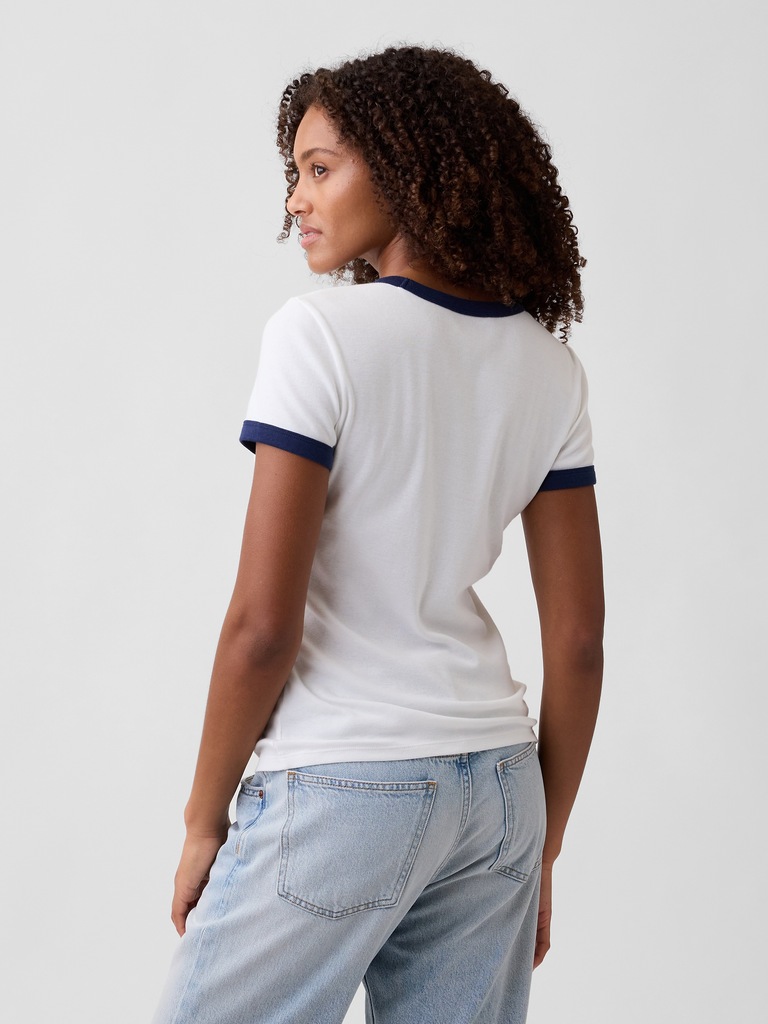 Modern Ribbed Crewneck T-Shirt