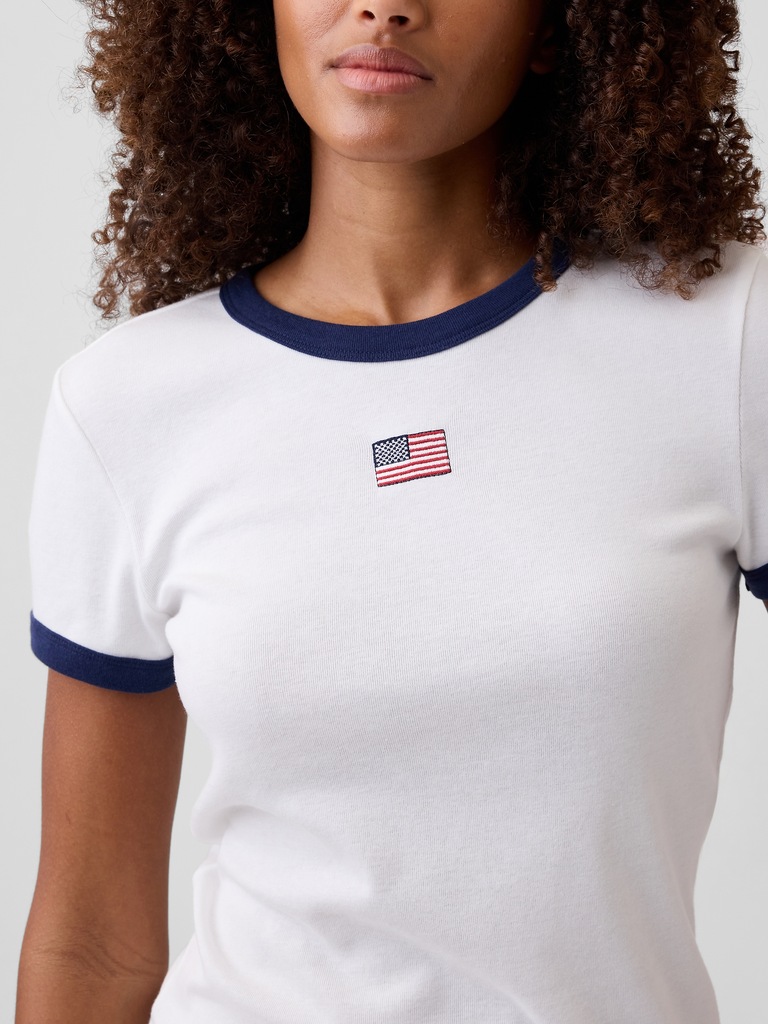 Modern Ribbed Crewneck T-Shirt