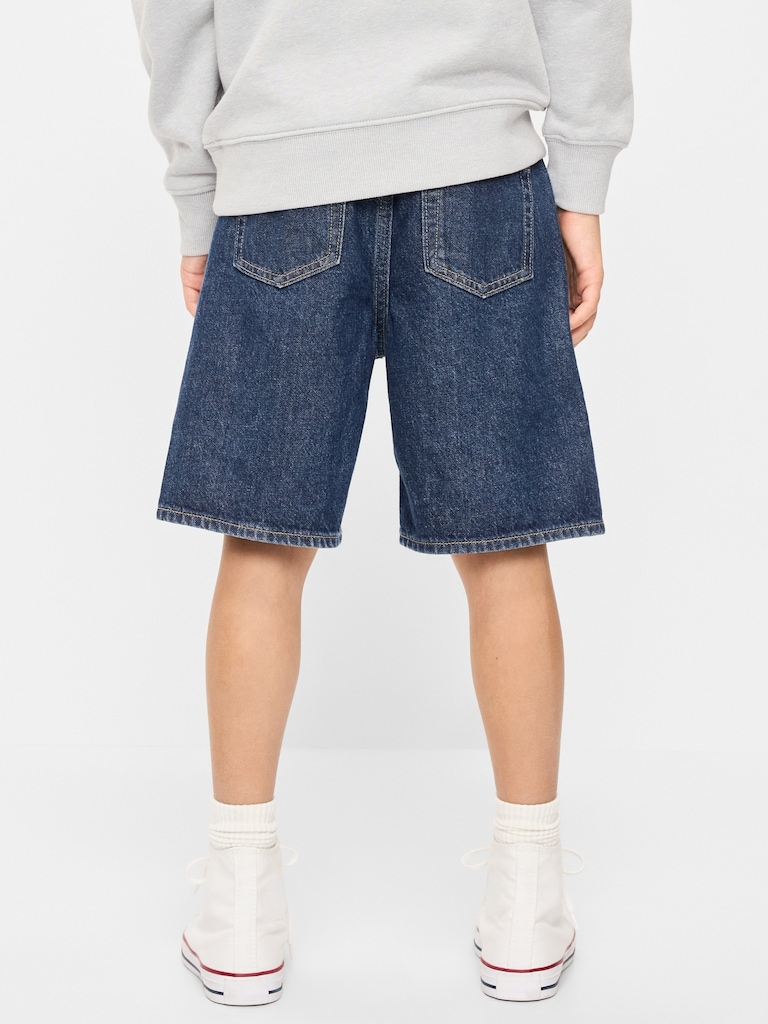 Knee Length Baggy Jean Shorts for Boys