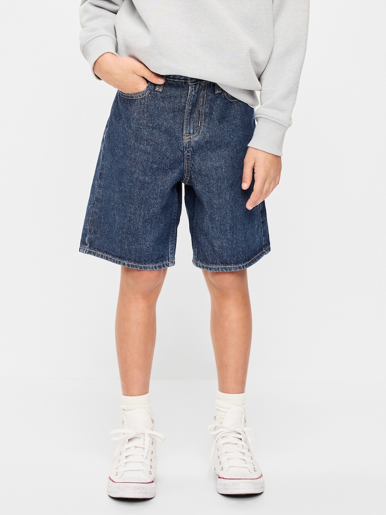 Knee Length Baggy Jean Shorts for Boys