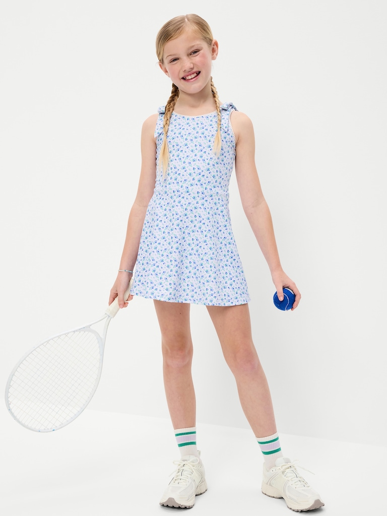 PowerSoft Sleeveless Tie-Strap Athletic Dress for Girls
