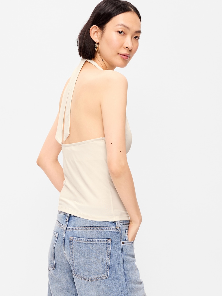 Cowl-Neck Halter Top