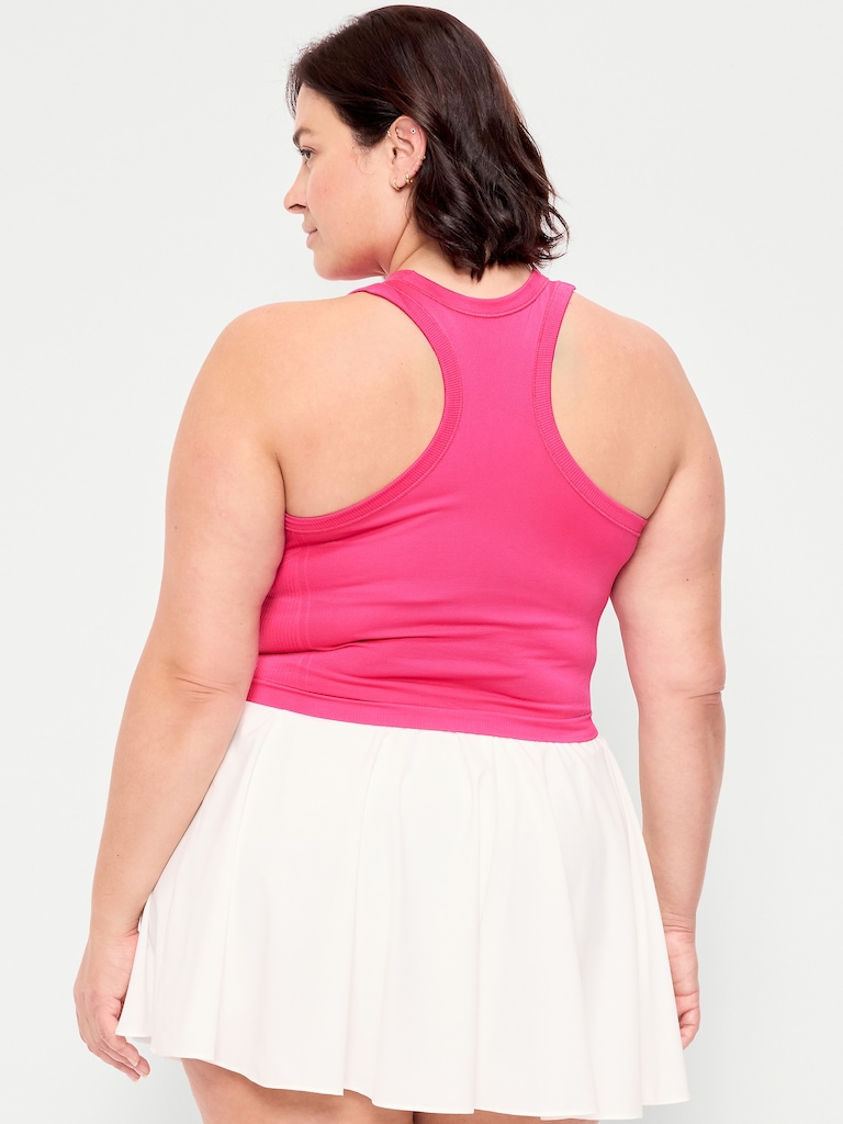 Seamless Fitted High-Neck Crop Top