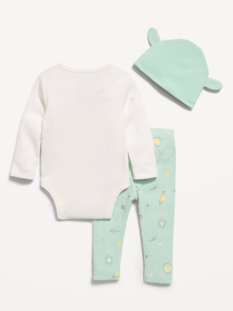Star Wars™ Grogu Bodysuit, Leggings & Beanie 3-Piece for Baby