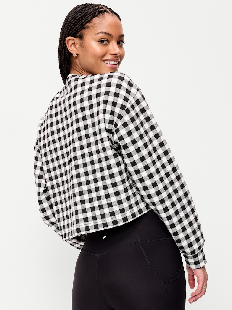 Dynamic Fleece Oversized Crop Sweatshirt