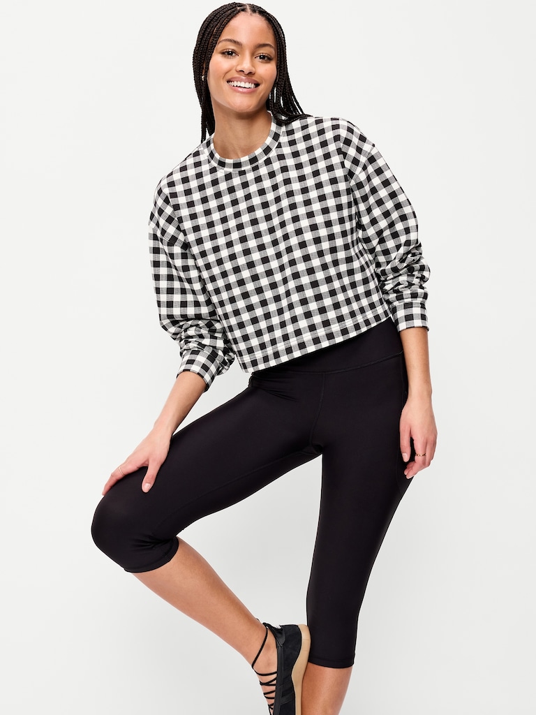 Dynamic Fleece Oversized Crop Sweatshirt