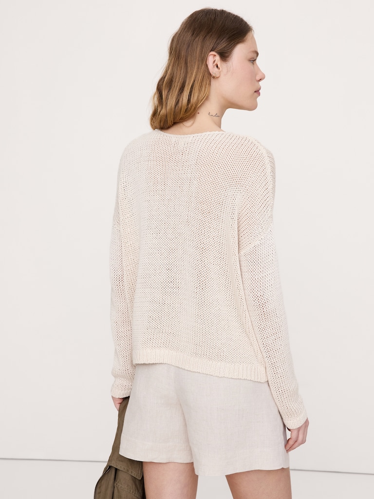Coastal Cotton Boat-Neck Sweater